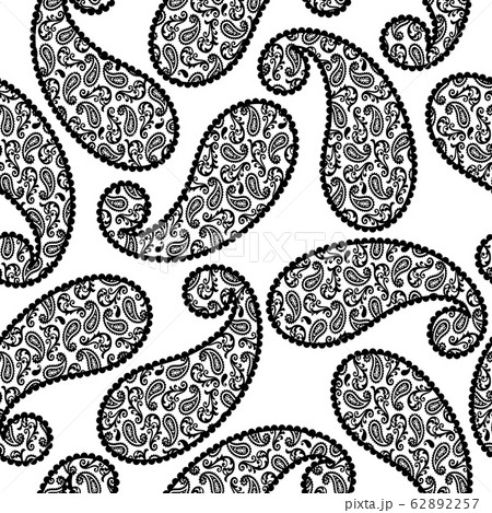 Seamless paisley pattern transparent pattern - Stock Illustration  [84378887] - PIXTA