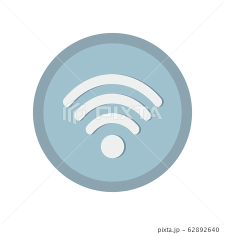 Wifi 電波 青 イラスト ベクター ポップアップ 地図 アイコン シンボル クリップアートのイラスト素材