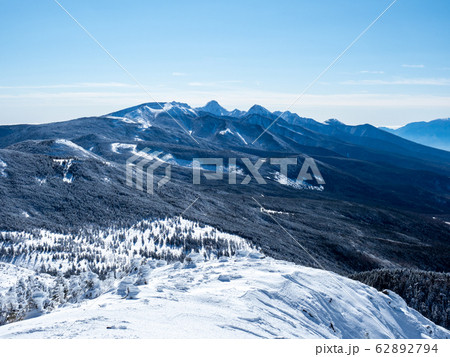 八ヶ岳 雪景色 北横岳から眺める赤岳 八ヶ岳 雪景色 北横岳から眺める赤岳 62892794