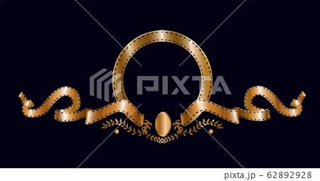 Empty movie started retro film frame isolated on black background 62892928