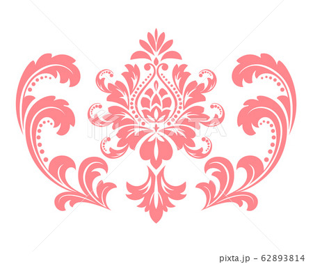 Damask graphic ornament. Floral design element. 62893814