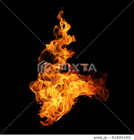 Fire flames collection isolated on black Fire flames collection isolated on black 62894260