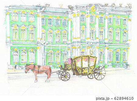 世界遺産の街並み・ロシア・ペテルスブルグ・エルミタージュ美術館 62894610