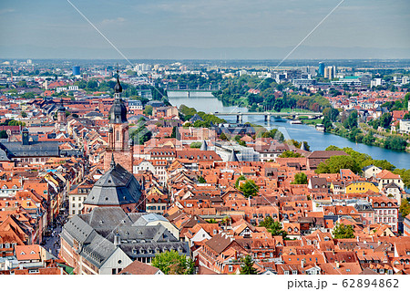 Heidelberg town on Neckar river, Germany 62894862