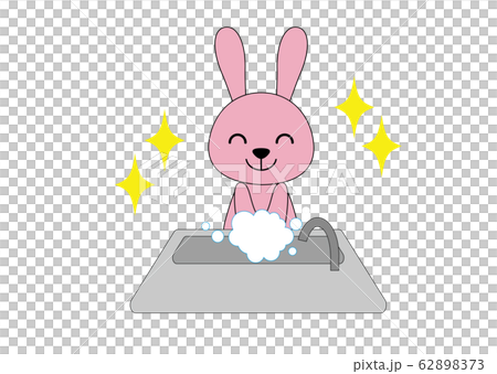 風邪予防 うさぎ 手洗い 風邪予防 うさぎ 手洗い 62898373