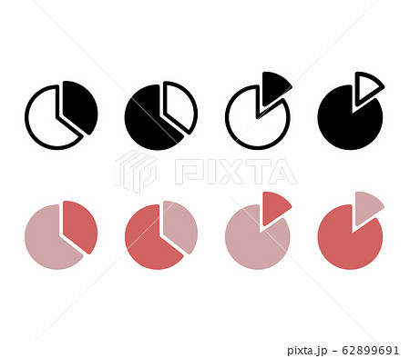 円グラフのアイコン グラフ 素材 ピクトグラム ピクトのイラスト素材