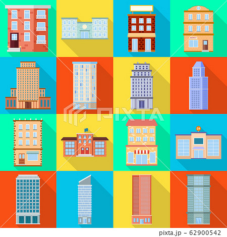 Vector illustration of municipal and center symbol. Collection of municipal and estate stock vector illustration. 62900542