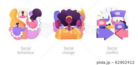 People interaction and communication abstract concept vector illustrations. People interaction and communication abstract concept vector illustrations. 62902412