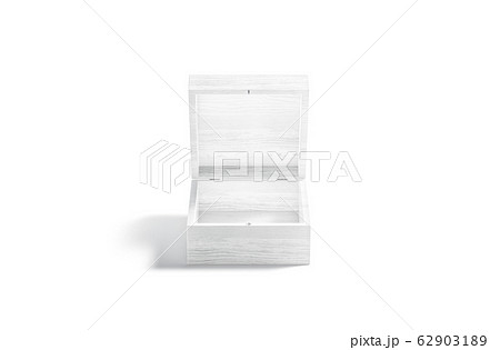 Blank white opened wood gift box mock up, front view Blank white opened wood gift box mock up, front view 62903189
