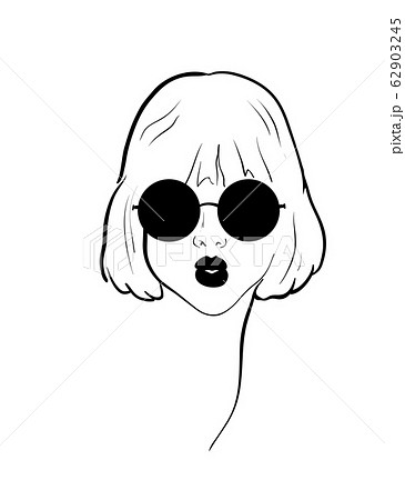 Fashion Monochrome Design Sketch Woman In Style Stock Illustration