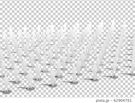 ベクターイラスト　シルエット　ネットワーク　インフルエンサー　インフルエンザ　新型コロナウィルス 62904781