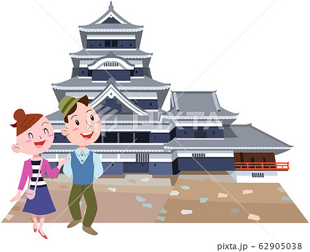 松本城とカップル 62905038