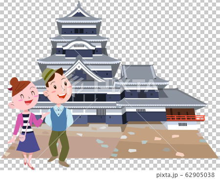 松本城とカップル 62905038