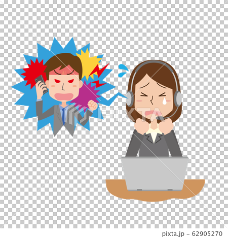 コールセンター　テレアポ　問い合わせ　女性　クレーム 62905270