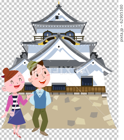 Hikone Castle and a couple 62905380