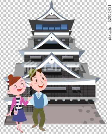 Kumamoto Castle and couple Kumamoto Castle and couple 62905451