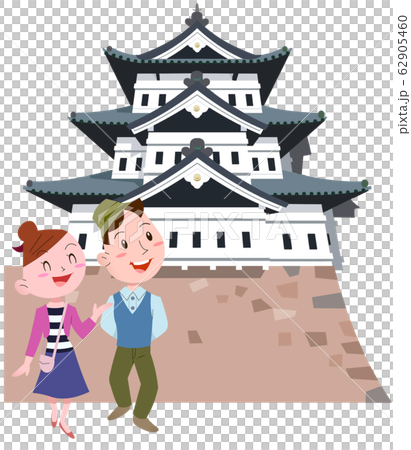 Hirosaki Castle and couple Hirosaki Castle and couple 62905460