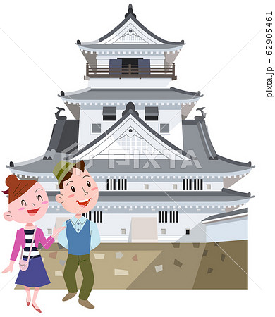 高知城とカップル 62905461