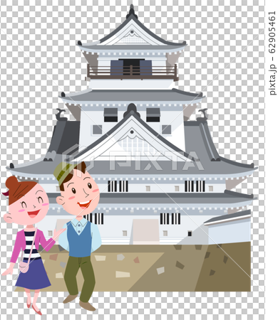 高知城とカップル 62905461