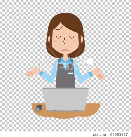 Female office work, office work, desk work, giving up Female office work, office work, desk work, giving up 62905587