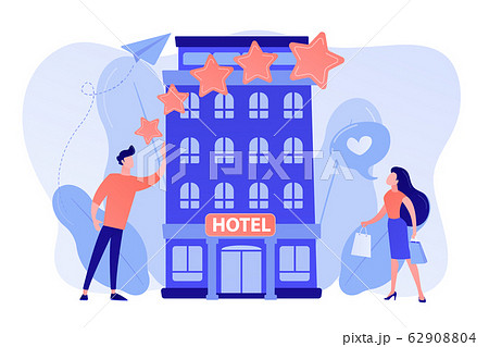 Boutique Hotel Concept Vector Illustration のイラスト素材