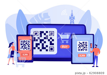 QR code concept vector illustration QR code concept vector illustration 62908809