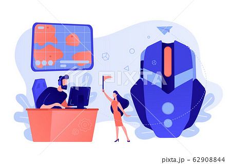 Strategy online games concept vector illustration. Strategy online games concept vector illustration. 62908844