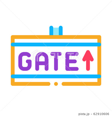 Gate Arrow Direction Tablet Icon Thin Line Vector 62910606