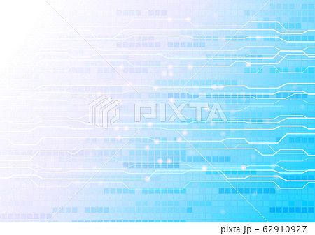 青色のデジタルサイバーイメージ背景のイラスト素材