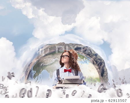 Creative inspiration of young female writer. Creative inspiration of young female writer. 62913507