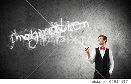 Conceptual image of young businessman. Conceptual image of young businessman. 62914437