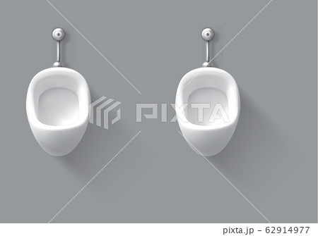 White ceramic urinal on wall in male toilet White ceramic urinal on wall in male toilet 62914977