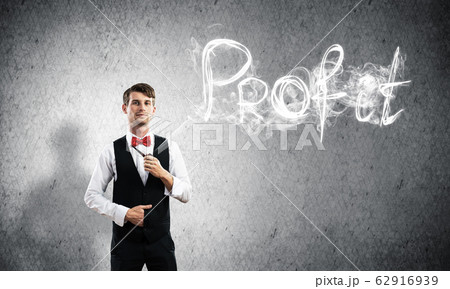 Conceptual image of young businessman. Conceptual image of young businessman. 62916939