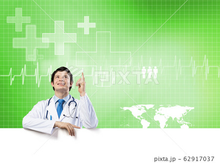Doctor with banner Doctor with banner 62917037