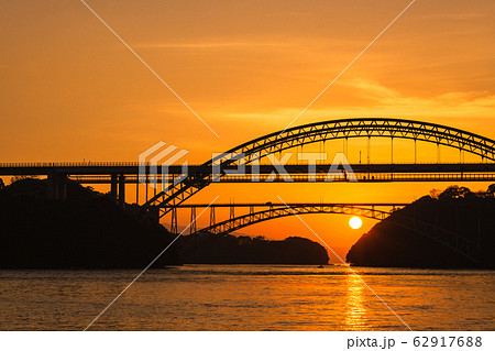 西海橋の夜明け 西海橋の夜明け 62917688