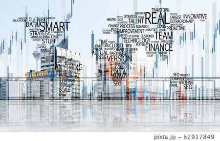 Concept of global communication and networking with world map over cityscape Concept of global communication and networking with world map over cityscape 62917849