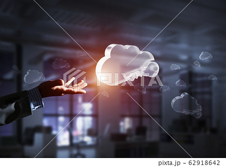 Computer and internet security concept presented by icon cloud. Mixed media Computer and internet security concept presented by icon cloud. Mixed media 62918642