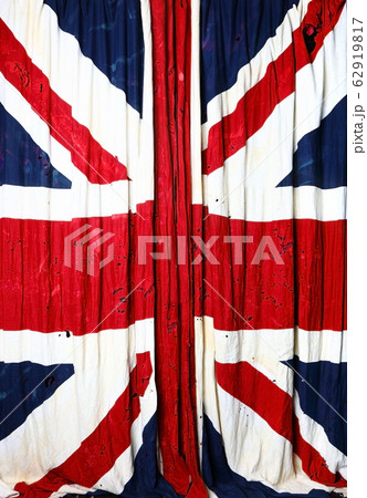 Full frame of the flag of Great Britain battered Full frame of the flag of Great Britain battered 62919817