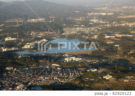 愛知池（東郷調整池、東郷ダム）上空 62920122