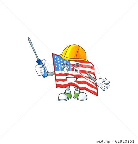 Smart automotive USA flag in cartoon character style Smart automotive USA flag in cartoon character style 62920251