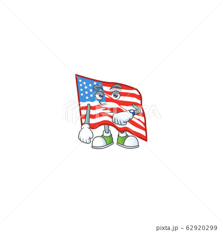 A picture of USA flag on a waiting gesture 62920299