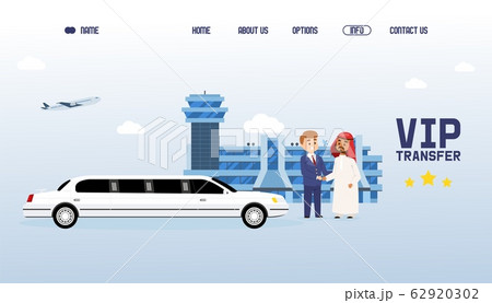 Business partner people meeting in international airport, luxury limousin transfer service, vector illustration Business partner people meeting in international airport, luxury limousin transfer service, vector illustration 62920302