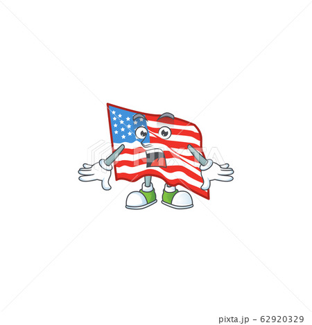 cartoon character design of USA flag with a surprised gesture cartoon character design of USA flag with a surprised gesture 62920329