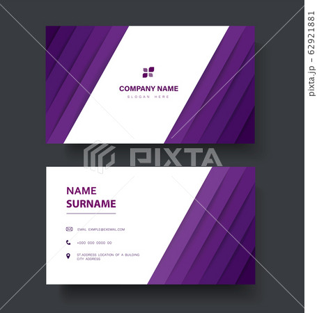 modern purple lines double sided business card template vector eps10 modern purple lines double sided business card template vector eps10 62921881