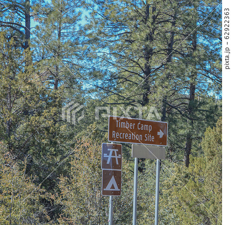Timber Camp Recreational Site Sign. Camping and Picnicking allowed. Globe, Tonto National Forest, Arizona USA Timber Camp Recreational Site Sign. Camping and Picnicking allowed. Globe, Tonto National Forest, Arizona USA 62922363
