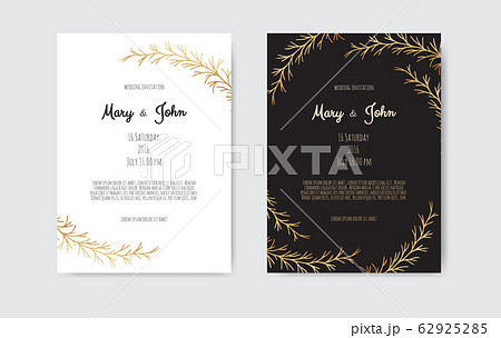 Vector floral design card. Greeting, postcard wedding invite template. Vector floral design card. Greeting, postcard wedding invite template. 62925285