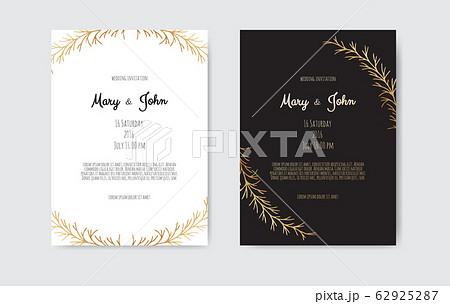 Vector floral design card. Greeting, postcard wedding invite template. Vector floral design card. Greeting, postcard wedding invite template. 62925287