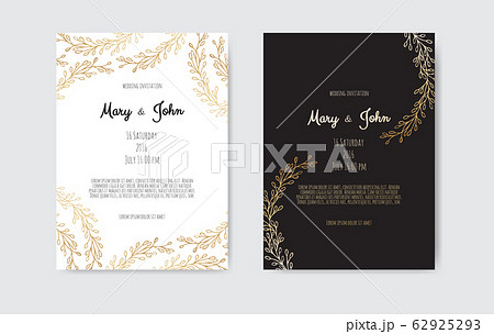 Vector floral design card. Greeting, postcard wedding invite template. 62925293
