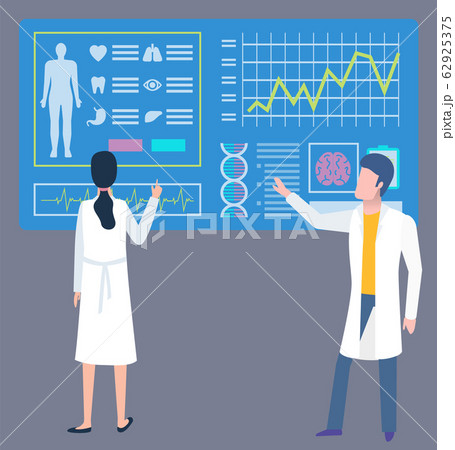 CT or MRI, Doctor in Laboratory, Diagnostic Vector CT or MRI, Doctor in Laboratory, Diagnostic Vector 62925375