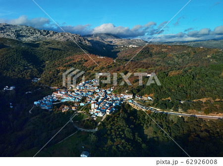 Aerial view Juzcar village, Malaga, Spain Aerial view Juzcar village, Malaga, Spain 62926008